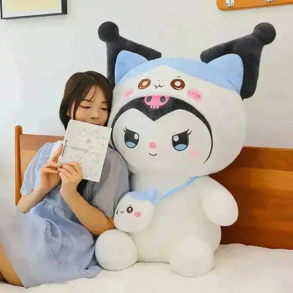 Sanrio Hooded Kuromi Bag Plushie - Bear Hugs