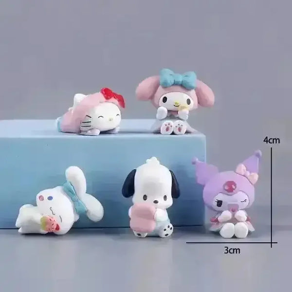 Sanrio Kawaii Character Figurine Set (5 pcs) - Bear Hugs