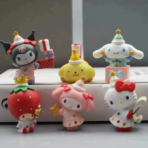 Sanrio Kawaii Character Figurine Set (5 pcs) - Bear Hugs