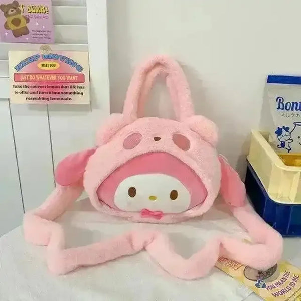 Sanrio Kawaii Plush Shoulder Bags - Bear Hugs