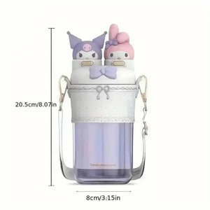 Sanrio Kuromi 2 in 1 Lolita Straw Bottle (700 ml) - Bear Hugs