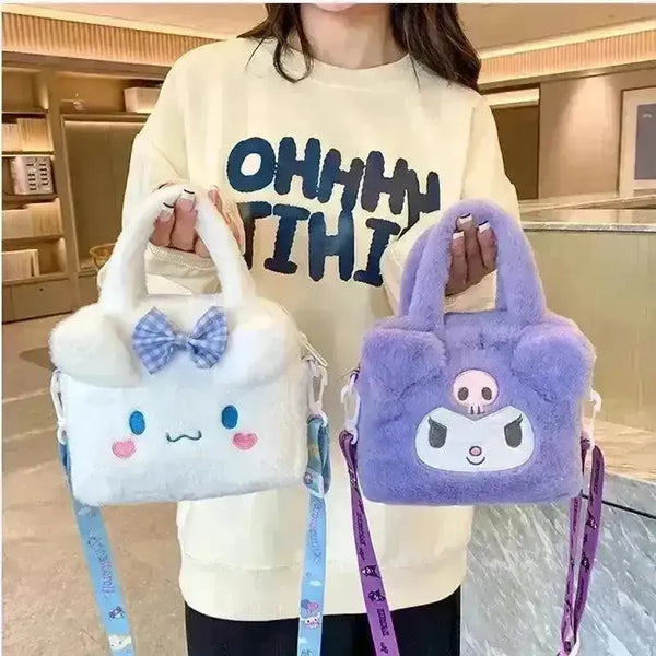 Sanrio Kuromi & Cinnamoroll Plush Sling Bags - Bear Hugs