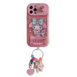 Sanrio Kuromi & Friends Mirror Stand Case (For iPhones) - Bear Hugs