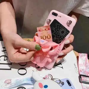 Sanrio Kuromi & Friends Wallet TPU Case (For iPhones) - Bear Hugs