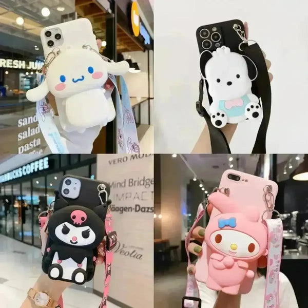 Sanrio Kuromi & Friends Wallet TPU Case (For iPhones) - Bear Hugs
