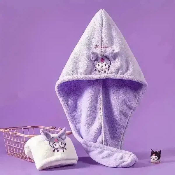 Sanrio Kuromi Hello Kitty Cinnamoroll Soft Absorbent Bath Cap - Bear Hugs