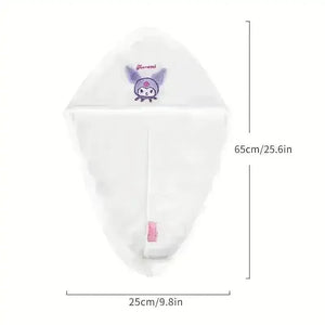 Sanrio Kuromi Hello Kitty Cinnamoroll Soft Absorbent Bath Cap - Bear Hugs
