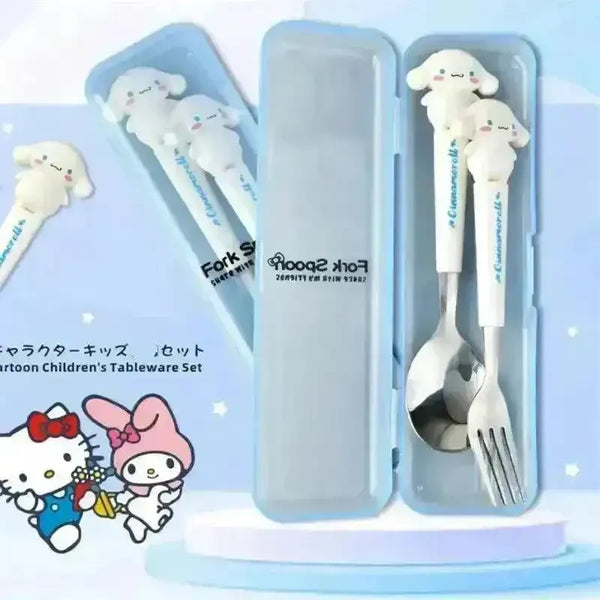 Sanrio Kuromi Hello Kitty Cinnamoroll Spoon Fork Set - Bear Hugs