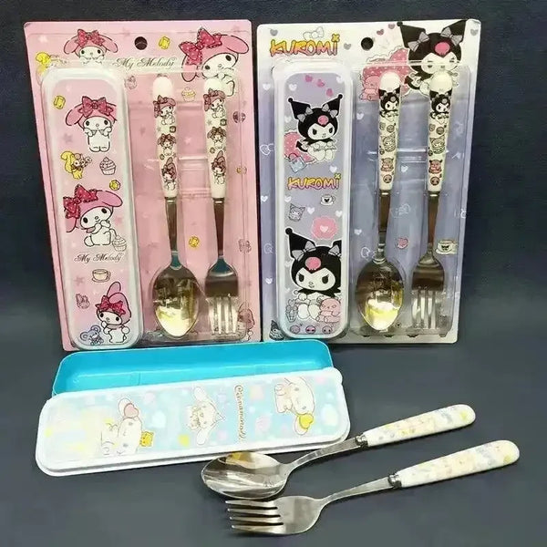 Sanrio Kuromi Hello Kitty Cinnamoroll Tableware Set (2 Pcs) - Bear Hugs