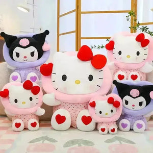 Sanrio Kuromi Hello Kitty Heart Plushies - Bear Hugs