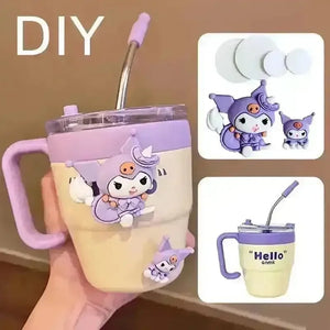 Sanrio Kuromi Hello Kitty Stainless Steel Mug (480 ml) - Bear Hugs