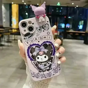 Sanrio Kuromi Lanyard Pearl Beads Phone Case (For iPhones) - Bear Hugs