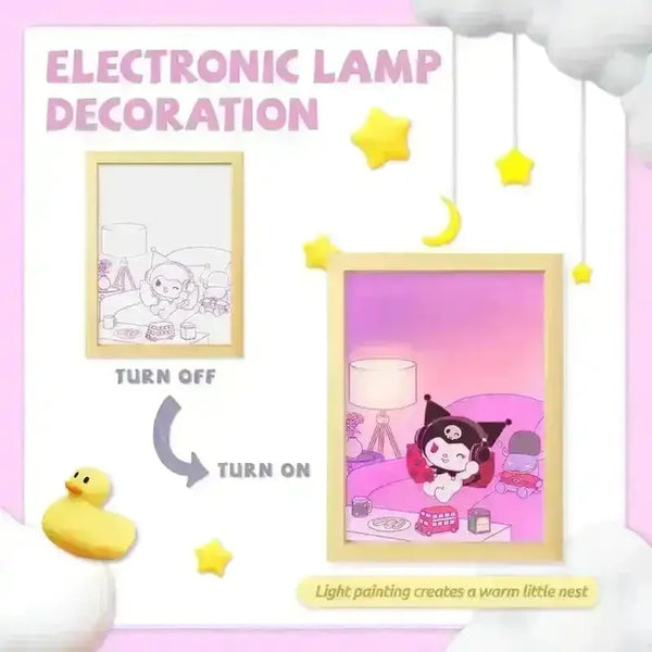 Sanrio Kuromi LED Art Night Light - Bear Hugs