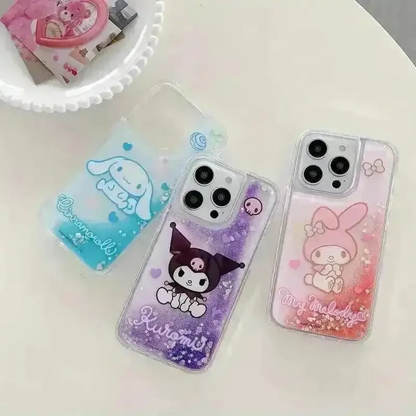 Sanrio Kuromi Melody Glitter Phone Case (For iPhones) - Bear Hugs