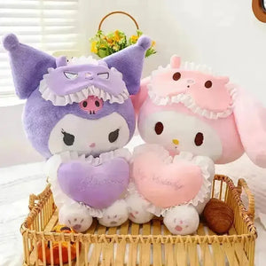 Sanrio Kuromi Melody Heart Plushies - Bear Hugs