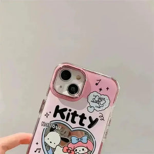 Sanrio Mini Pink Mirror Case (For iPhones) - Bear Hugs