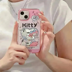 Sanrio Mini Pink Mirror Case (For iPhones) - Bear Hugs