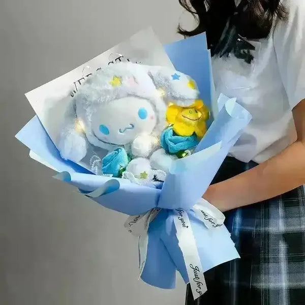 Sanrio My Melody Kuromi Purin Plush Pansy Bouquet - Bear Hugs