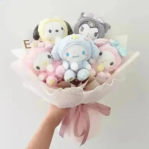 Sanrio My Melody Kuromi Purin Plush Pansy Bouquet - Bear Hugs