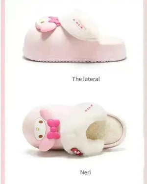 Sanrio Plush Thick-soled Slippers - Bear Hugs