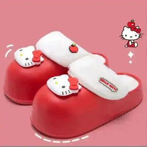 Sanrio Plush Thick-soled Slippers - Bear Hugs