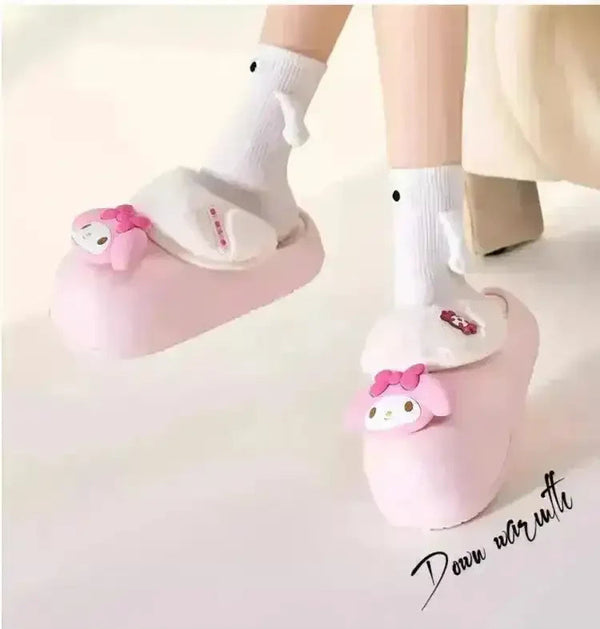 Sanrio Plush Thick-soled Slippers - Bear Hugs