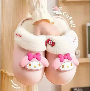 Sanrio Plush Thick-soled Slippers - Bear Hugs