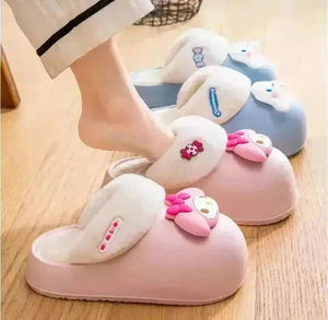 Sanrio Plush Thick-soled Slippers - Bear Hugs