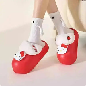Sanrio Plush Thick-soled Slippers - Bear Hugs