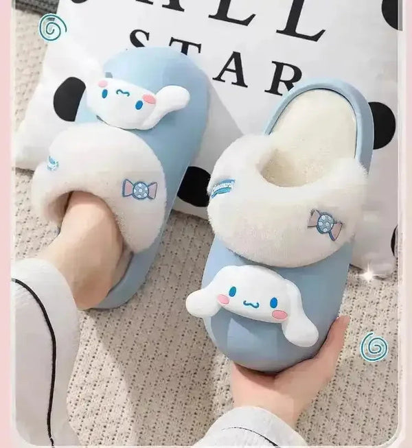 Sanrio Plush Thick-soled Slippers - Bear Hugs