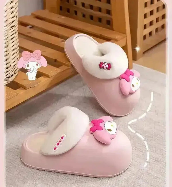 Sanrio Plush Thick-soled Slippers - Bear Hugs