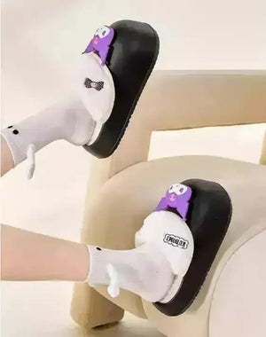 Sanrio Plush Thick-soled Slippers - Bear Hugs