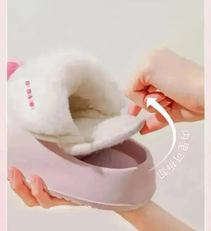 Sanrio Plush Thick-soled Slippers - Bear Hugs