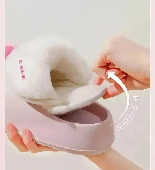 Sanrio Plush Thick-soled Slippers - Bear Hugs