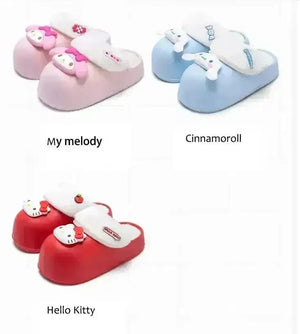 Sanrio Plush Thick-soled Slippers - Bear Hugs
