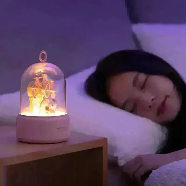 Sanrio Rotating Ferris Wheel Musical Night Lamp - Bear Hugs