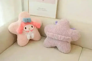 Sanrio Star Shaped Car Headrest and Back Plush Pillow - Bear Hugs