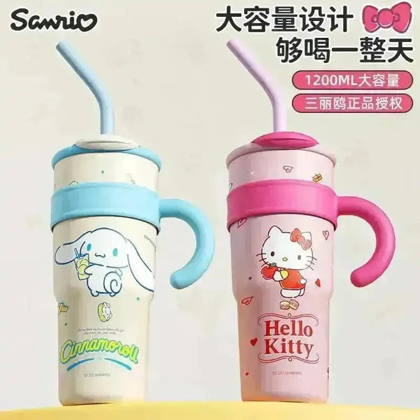 Sanrio Thermos Straw Cup (700 & 1200 ml) - Bear Hugs