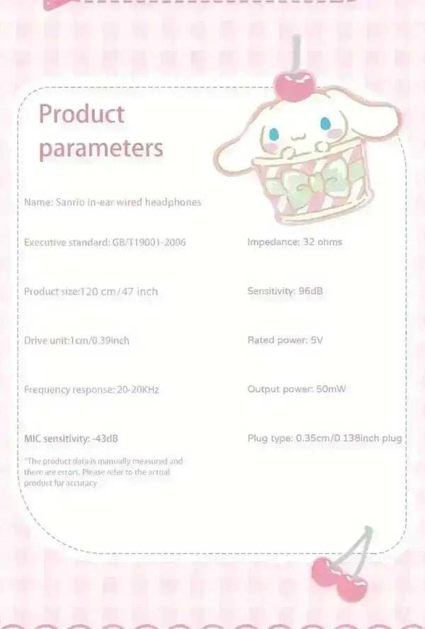 Sanrio Trendy In-Ear Wired Earphones - Bear Hugs