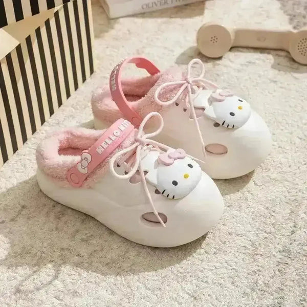 Sanrio Winter Warm Plush Clogs - Bear Hugs