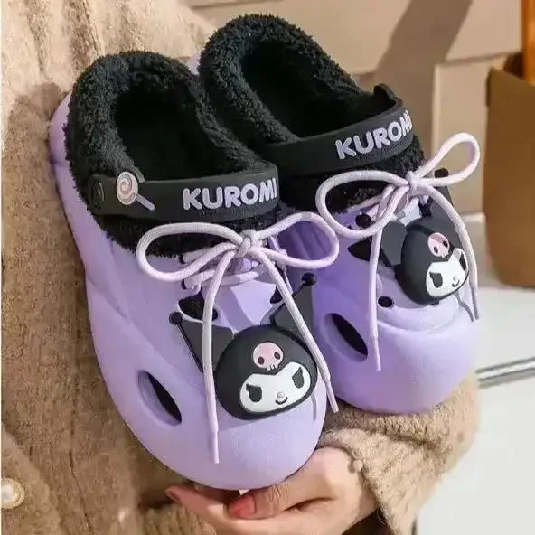 Sanrio Winter Warm Plush Clogs - Bear Hugs