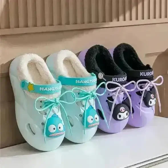 Sanrio Winter Warm Plush Clogs - Bear Hugs