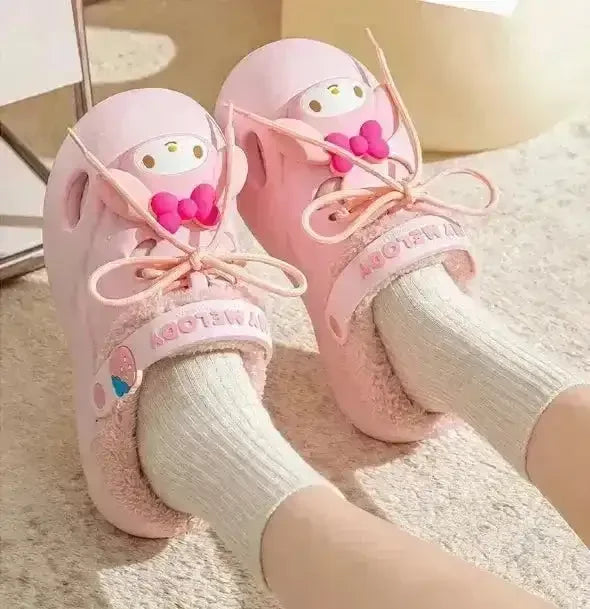 Sanrio Winter Warm Plush Clogs - Bear Hugs