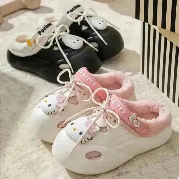 Sanrio Winter Warm Plush Clogs - Bear Hugs