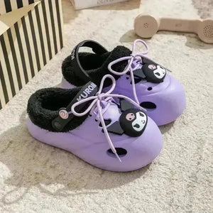 Sanrio Winter Warm Plush Clogs - Bear Hugs