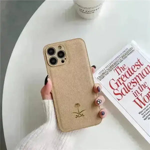 Saudi Tree Leather Marked Phone Case (For iPhones) - Bear Hugs