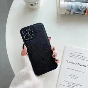 Saudi Tree Leather Marked Phone Case (For iPhones) - Bear Hugs