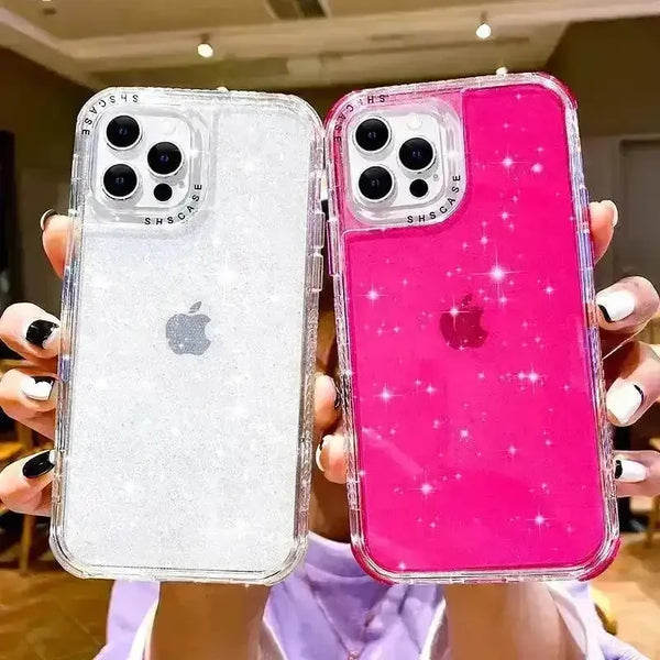 Shining Glitter Shockproof Case (For iPhones) - Bear Hugs