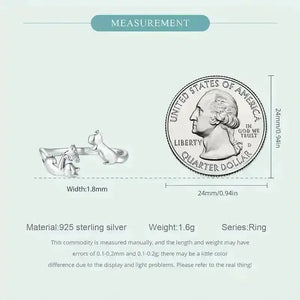 Silver Hip Hop Cat Ring - Bear Hugs