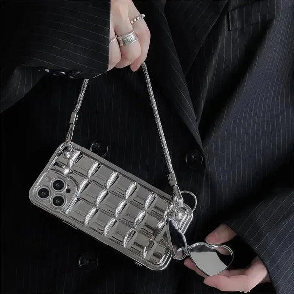 Silver Lining Lattice Chain Case (For iPhones) - Bear Hugs